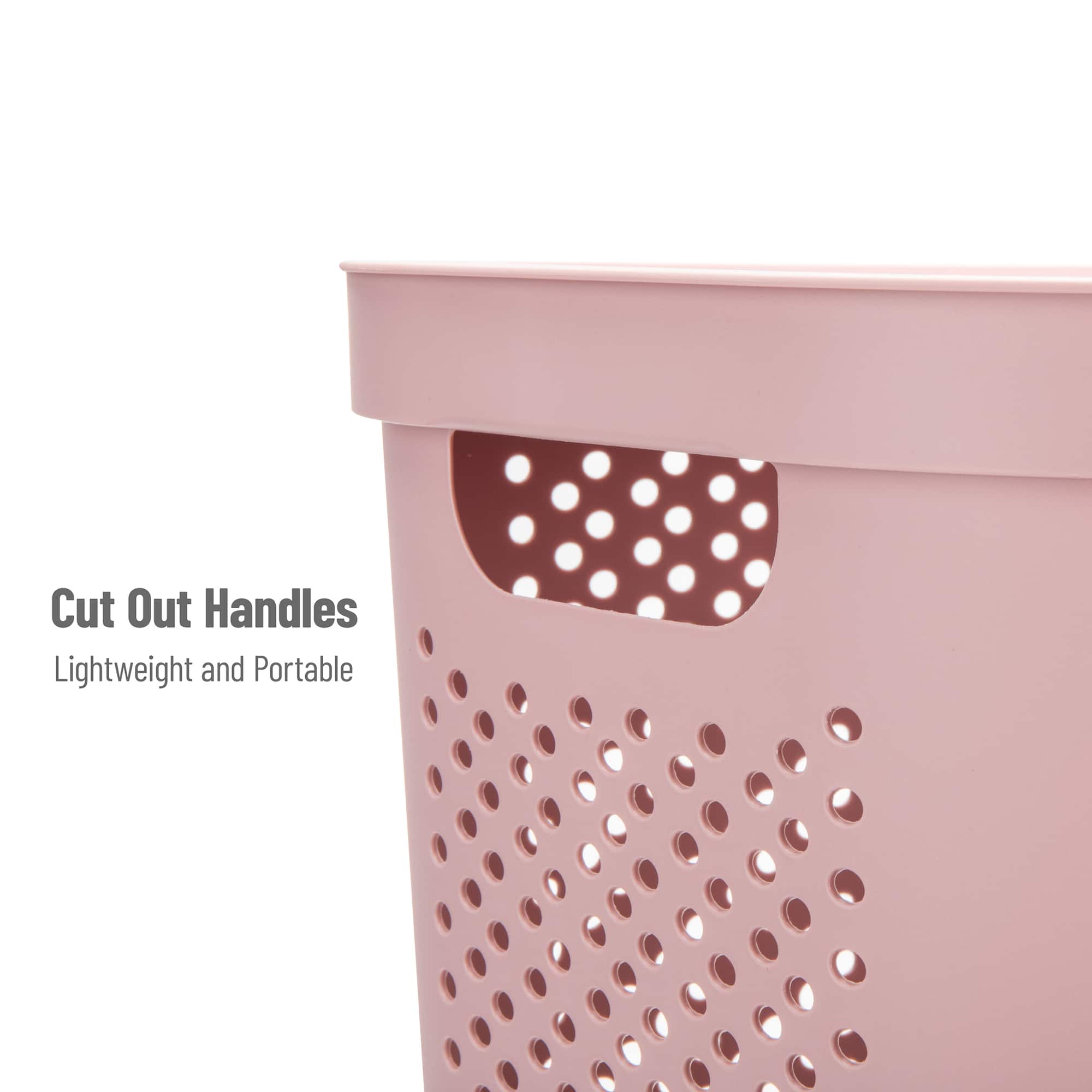 Mind Reader 60L Perforated Plastic Laundry Hamper with Lid